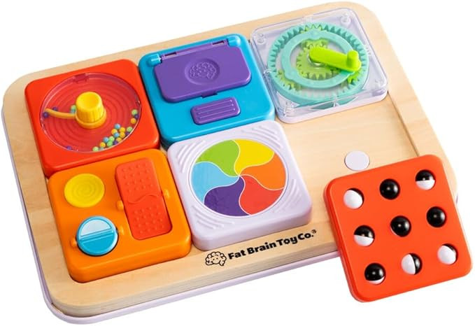 Fat Brain Toys PlayTab Essentials, Modular Sensory Activity Board, Busy Board for Toddlers and Ba... | Amazon (US)
