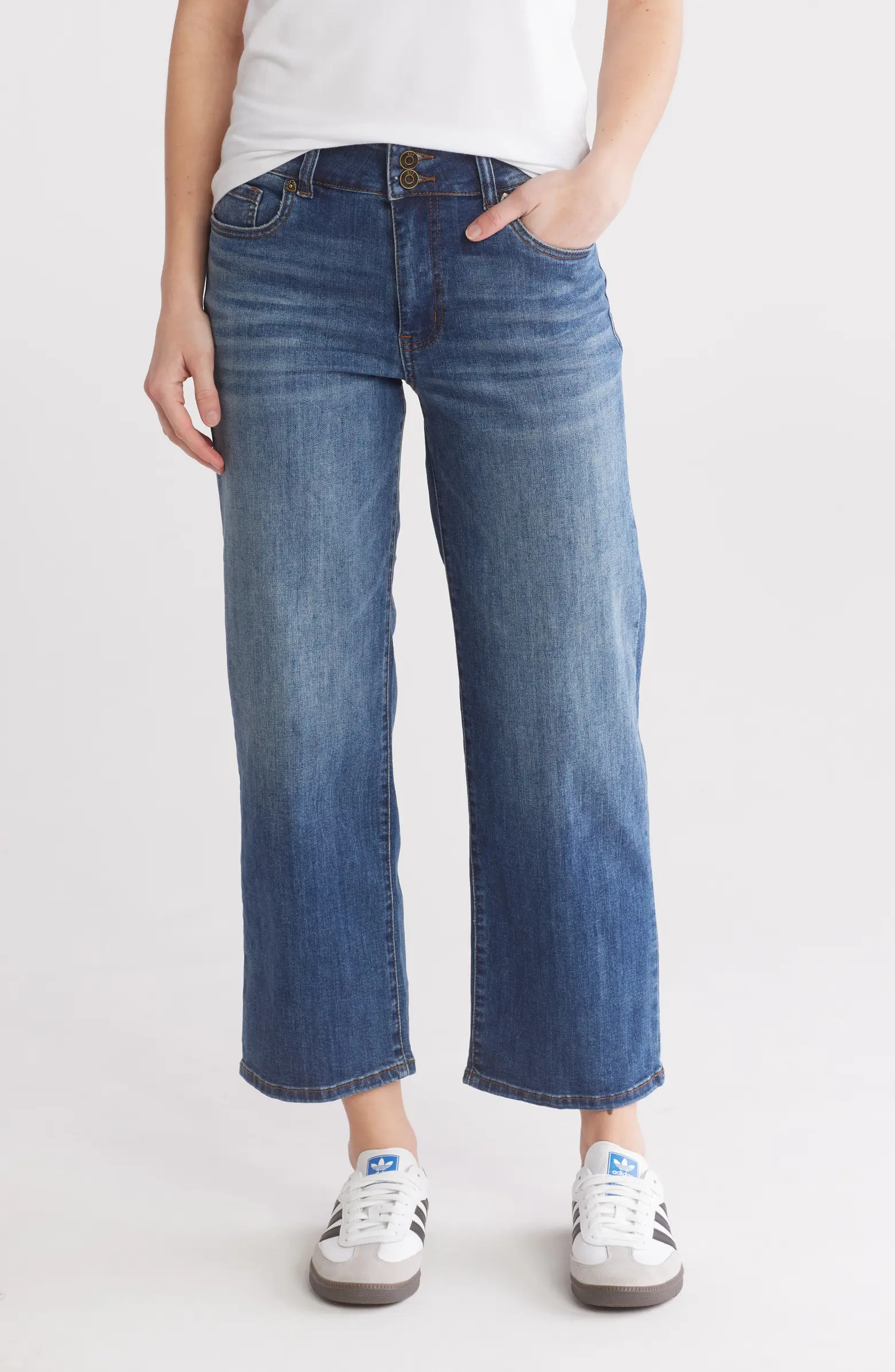 KUT from the Kloth Lucy High Waist Double Button Wide Leg Jeans | Nordstromrack | Nordstrom Rack