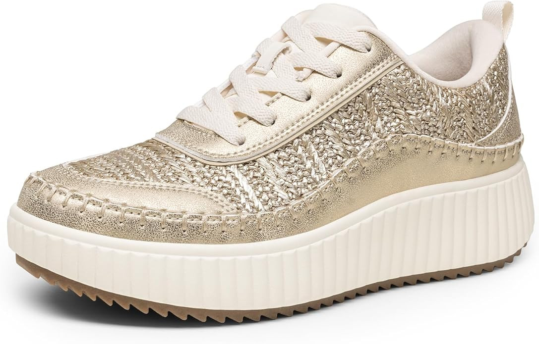 DREAM PAIRS Women Chunky City Tweed Comfortable Casual Platform Fashion Sneaker | Amazon (US)