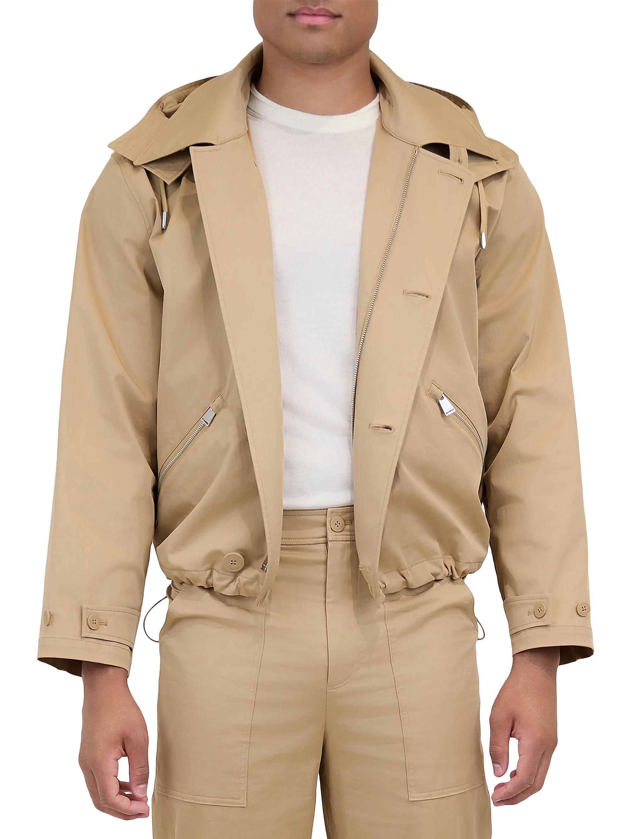 Ward Stretch-Cotton Hooded Utility Jacket | Saks Fifth Avenue
