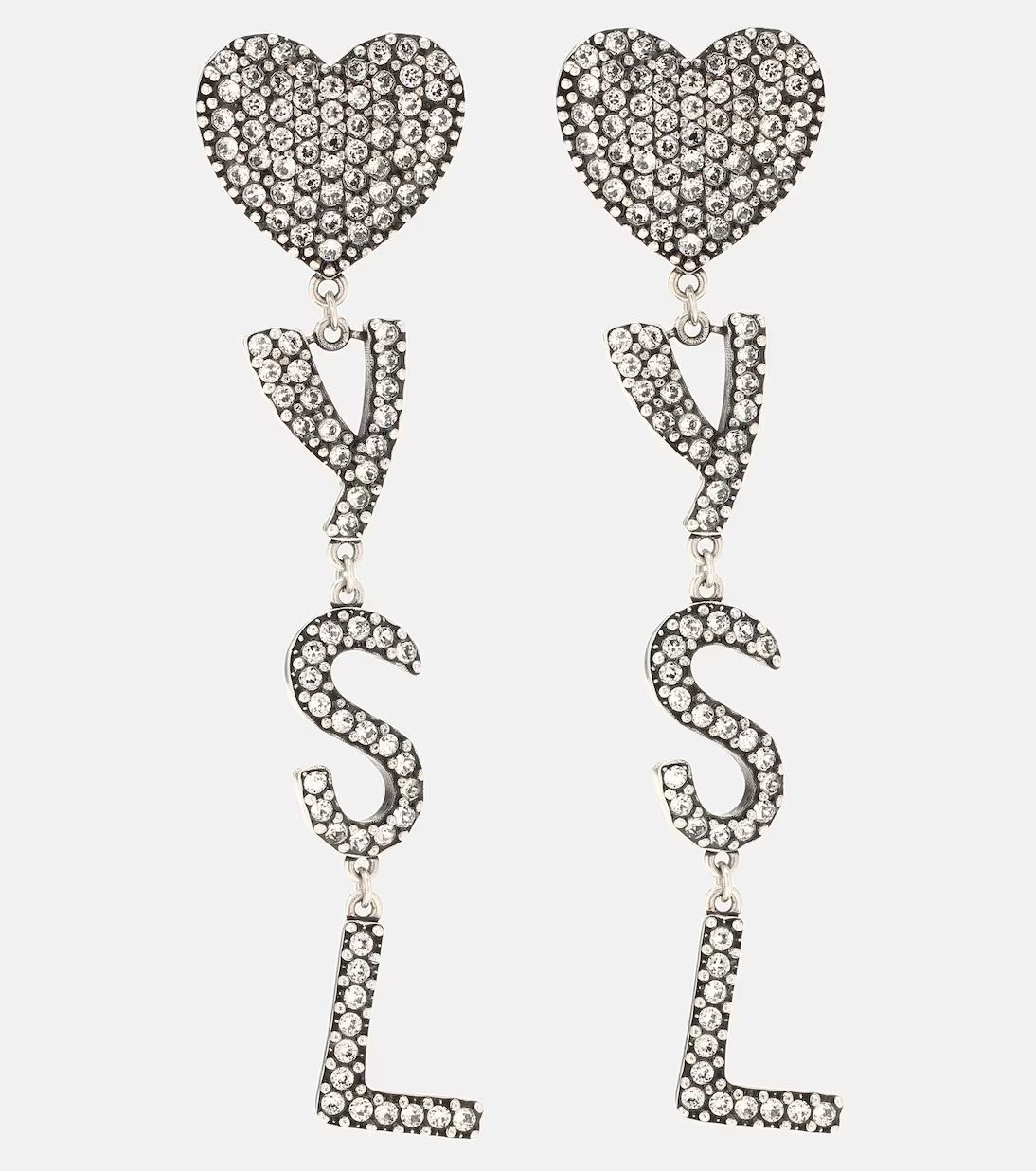 YSL Heart embellished earrings | Mytheresa (US/CA)