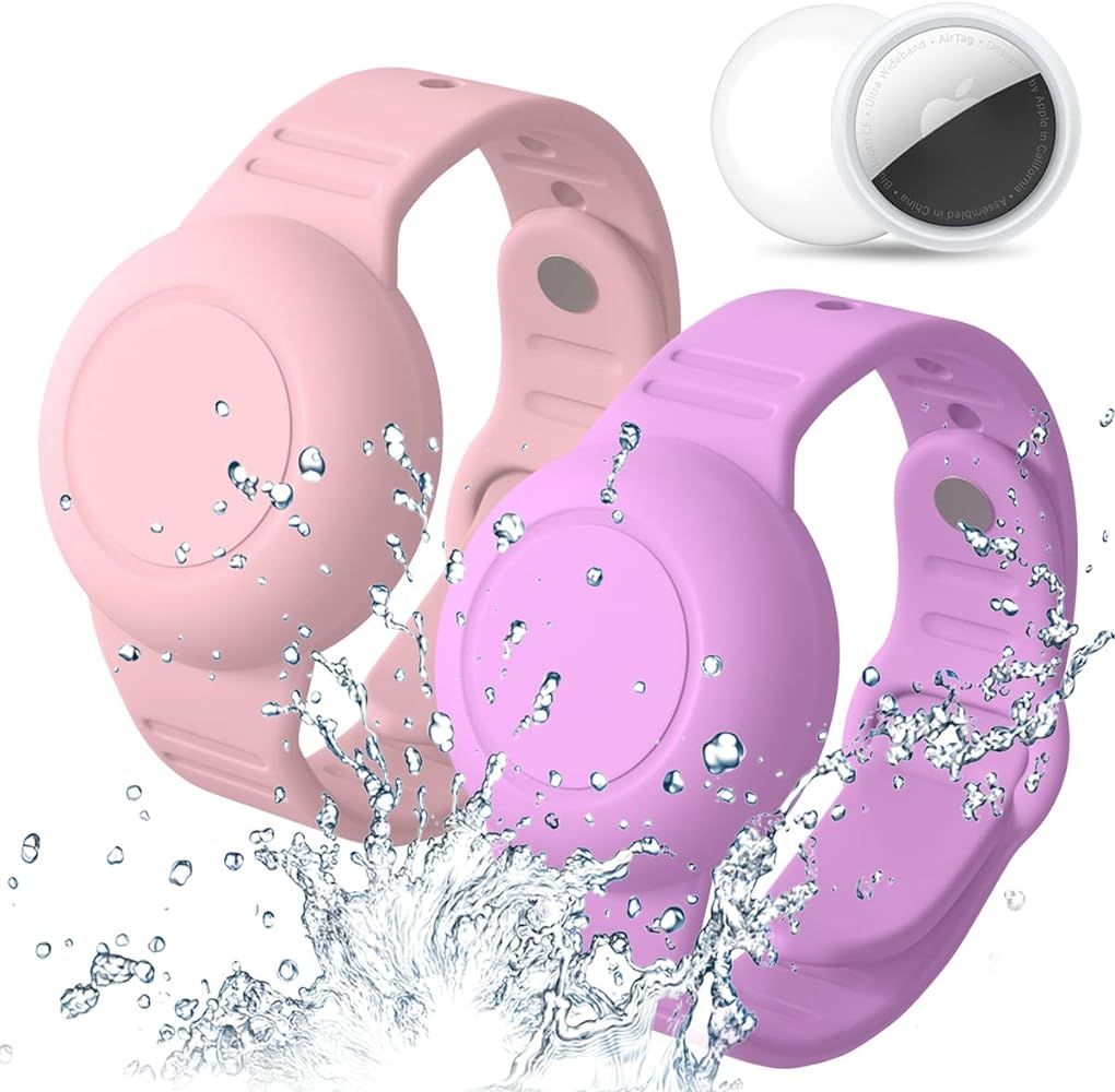 Waterproof AirTag Bracelet for Kids, Wristband for Apple Air Tag Hidden Silicon Holder for Toddle... | Amazon (US)