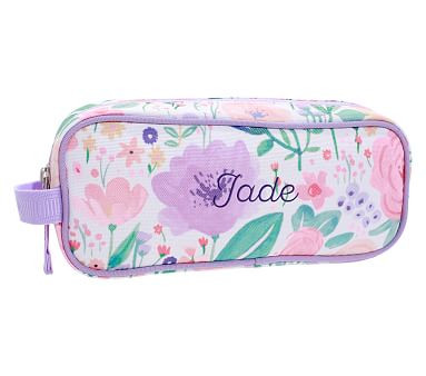Mackenzie Lavender Floral Blooms Pencil Case | Pottery Barn Kids