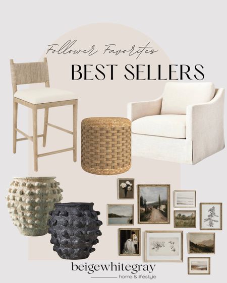 Your favorites from this week! The Ballard barstools are a favorite week after week! The target accent chair has blown me away this week! You guys love it! And the Minka pots are a top seller again! The printable art is another win and so is the rattan ottoman! Beigewhitegray 

#LTKSeasonal #LTKsalealert #LTKhome