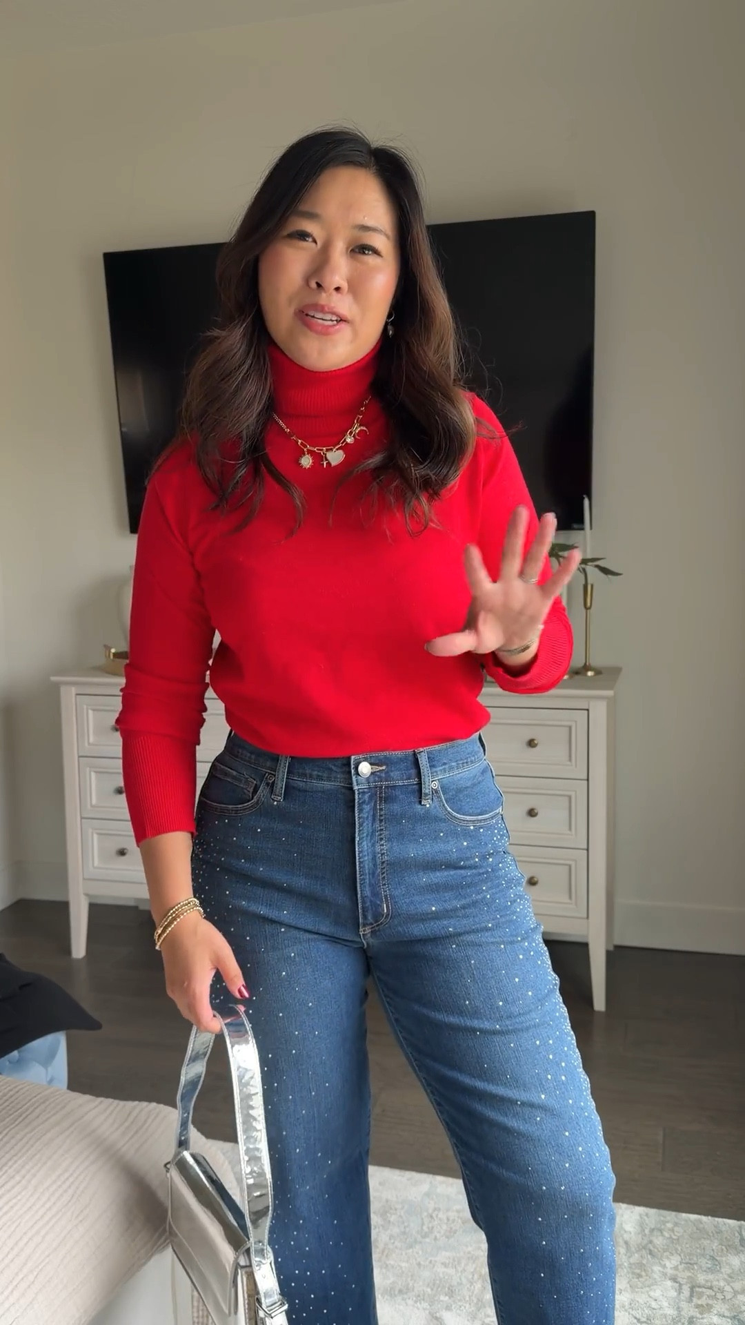 $19 Walmart Turtleneck: Medium
Embellished Jeans: 8
Coat: Small


walmart fashion, turtleneck, embellished jeans, trendy outfit, holiday outfit, christmas outfit, christmas ootd, holiday ootd, mom style 

#LTKootd #LTKSeasonal #LTKHoliday