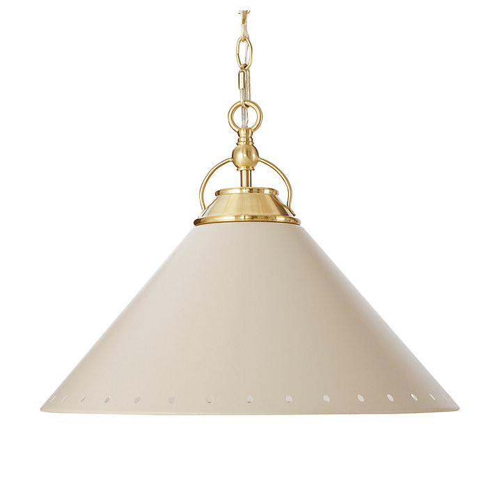 Ada Enamel Pendant with Brass Fittings & Punched Detail for Kitchen & Entryway | Ballard Designs, Inc.