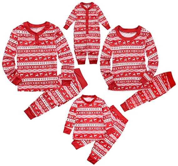 Fanvereka Family Matching Pajamas Christmas Jammies Clothes Cotton Holiday Sleepwear Sets Long Sl... | Walmart (US)