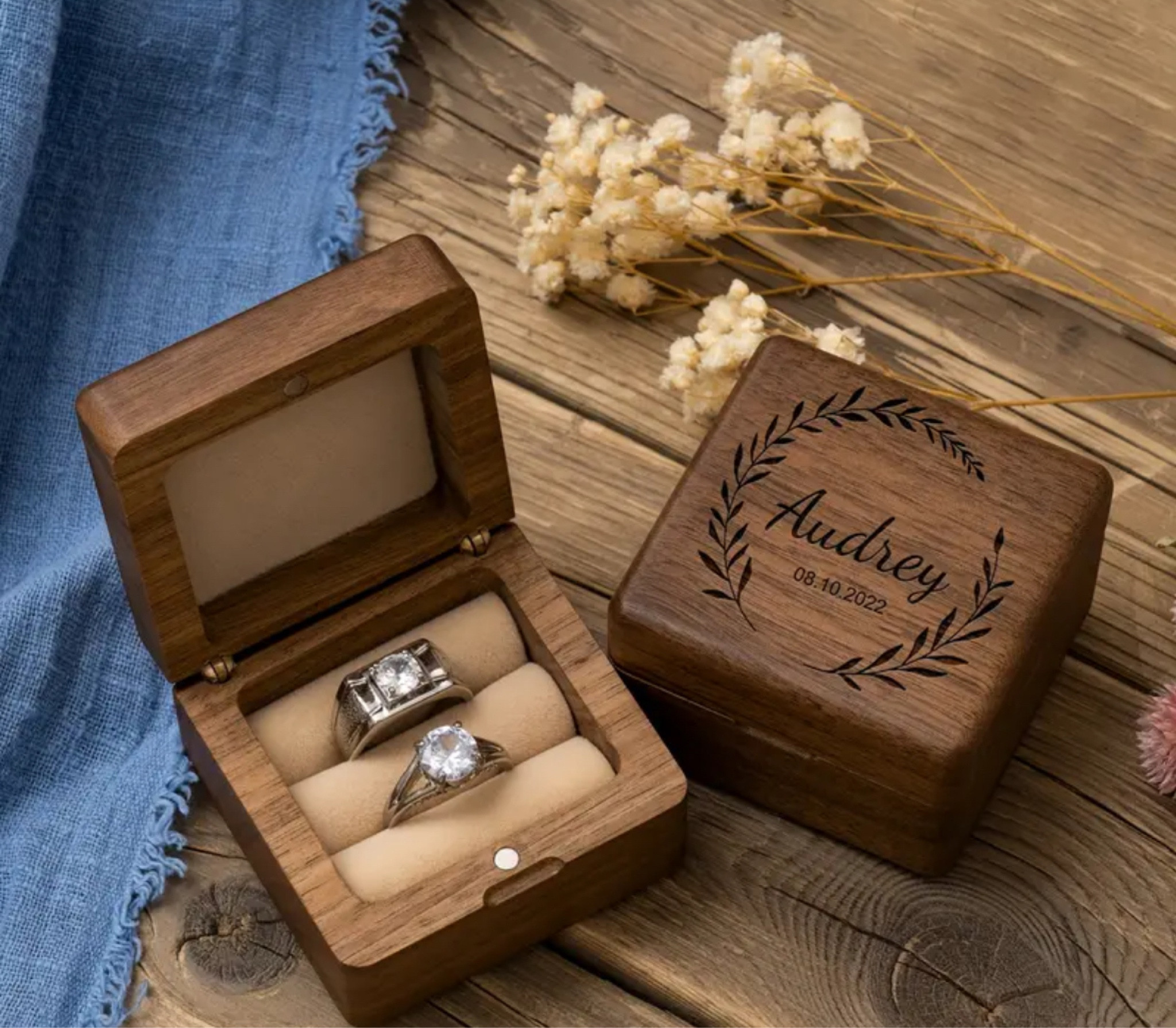 Custom Engraved Wood Ring Box

#LTKstyletip #LTKfindsunder100 #LTKwedding