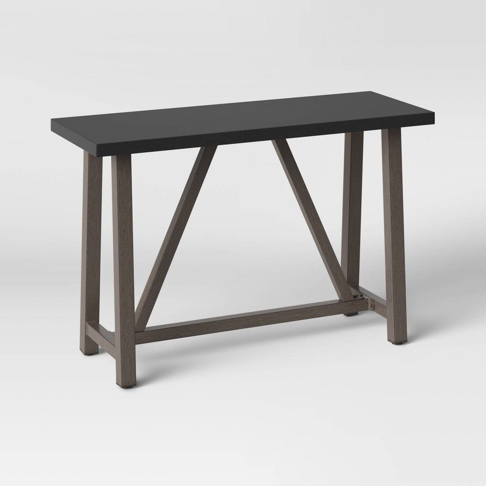 Concrete & Faux Wood Patio Console Table - Smith & Hawken | Target