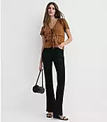 Pleated Bow Tie Top | LOFT