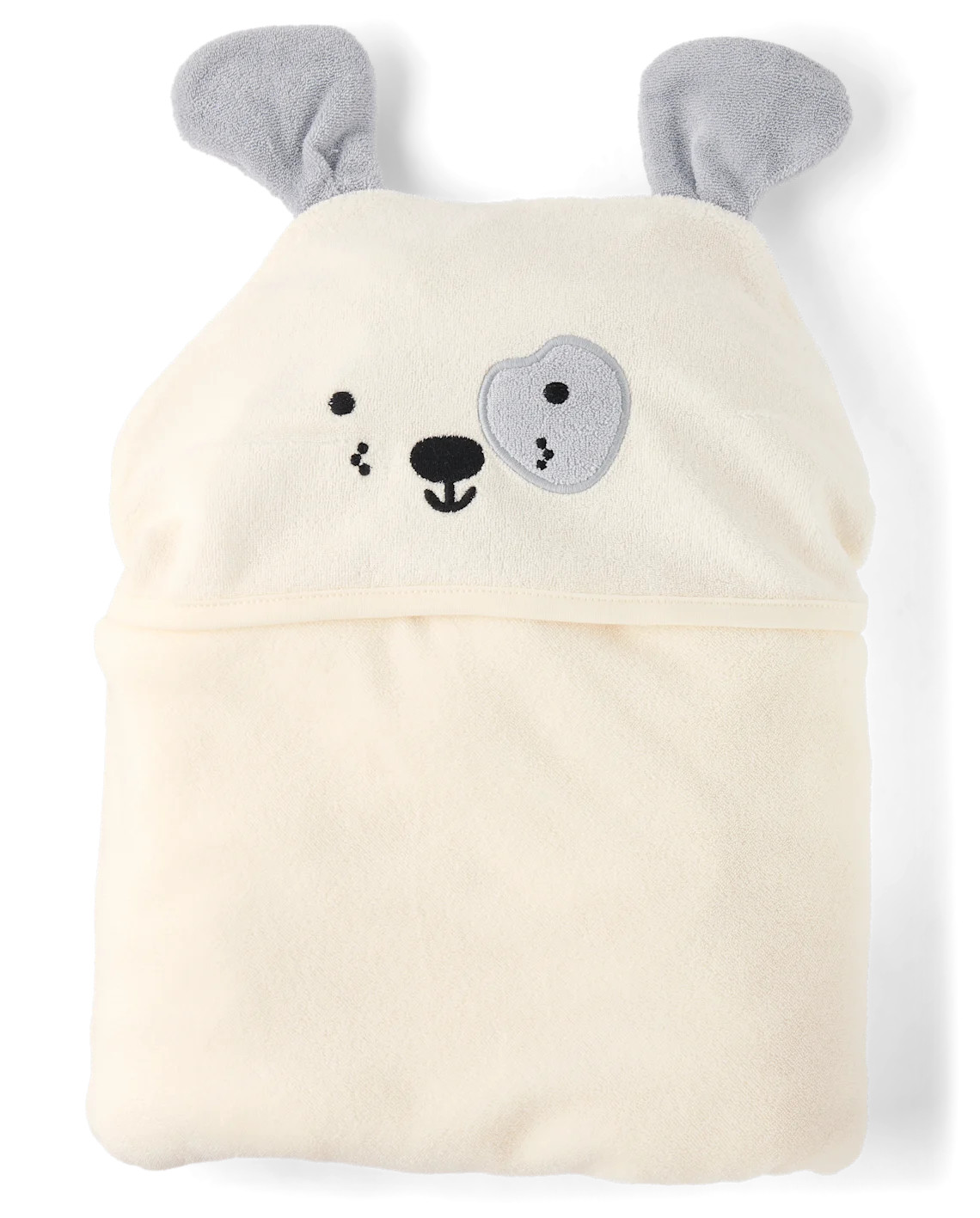 Baby Embroidered Dog Hooded Towel - cream | The Children's Place