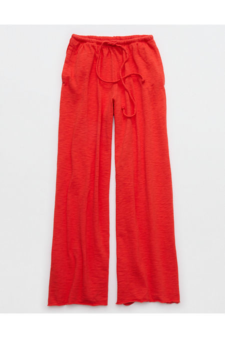 Aerie It's Casual Knit Slub Trouser Women's Orange Flare S | American Eagle Outfitters (US & CA)