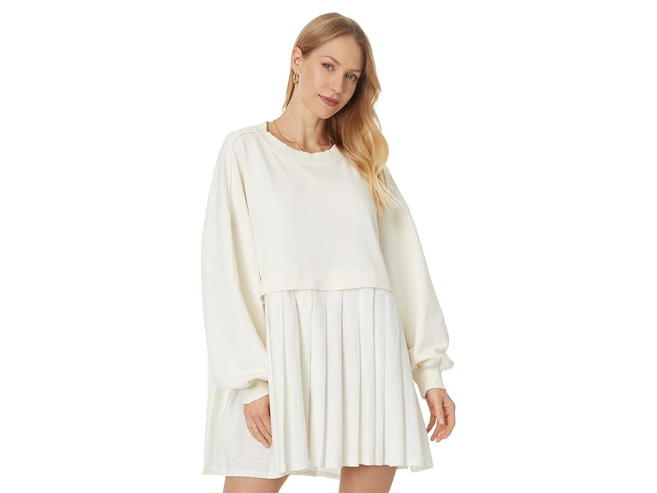 Free People Eleanor Sweatshirt Women's Clothing Grey Combo : LG (Women's 12), Cotton | Zappos