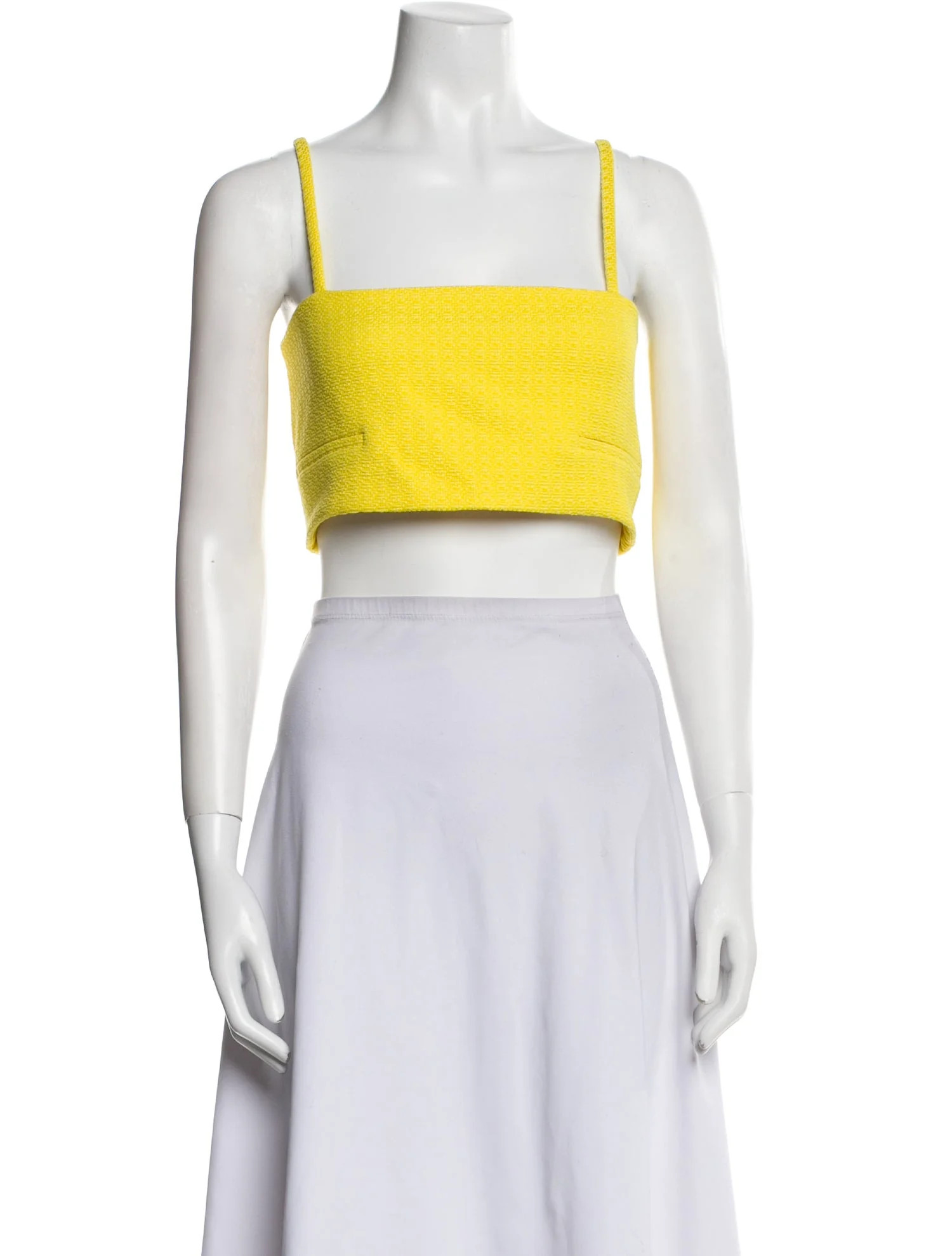 Square Neckline Sleeveless Crop Top w/ Tags | The RealReal