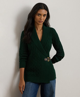Women's Buckled Cotton Sweater | Macy's