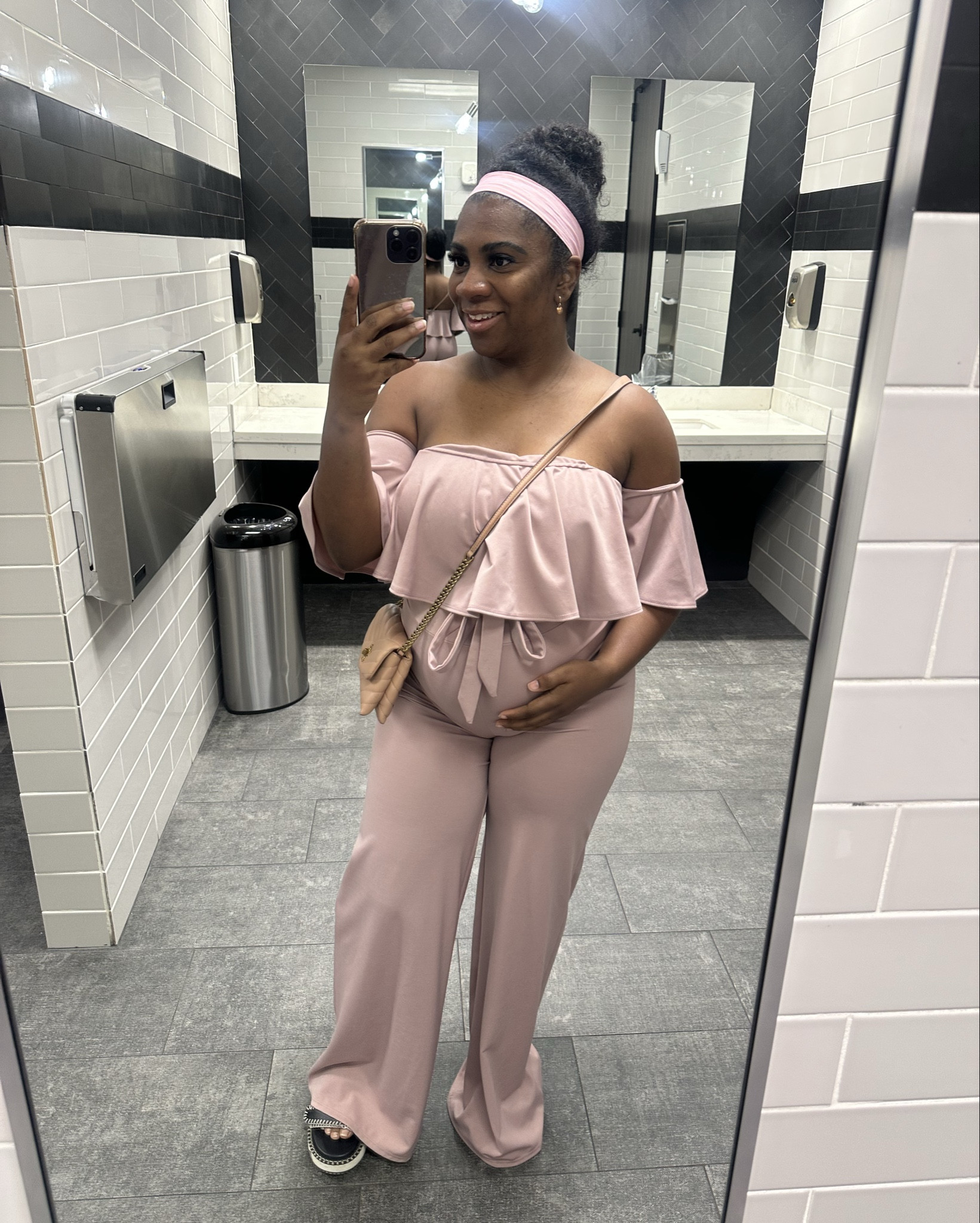 Easter glow + bump style = a whole moment. 💐 This off-the-shoulder romper was comfy enough for church service and cute enough to make the mirror selfie mandatory. Soft, stretchy, and bump-hugging in the best way—because mama deserves to feel fabulous while growing her miracle.

✨ Tap to shop this look and step into your fashion-forward maternity era with me! #BumpAndBloom #LTKbaby #MaternityStyleGoals #EasterElegance
 

#LTKPetite #LTKBaby #LTKBump