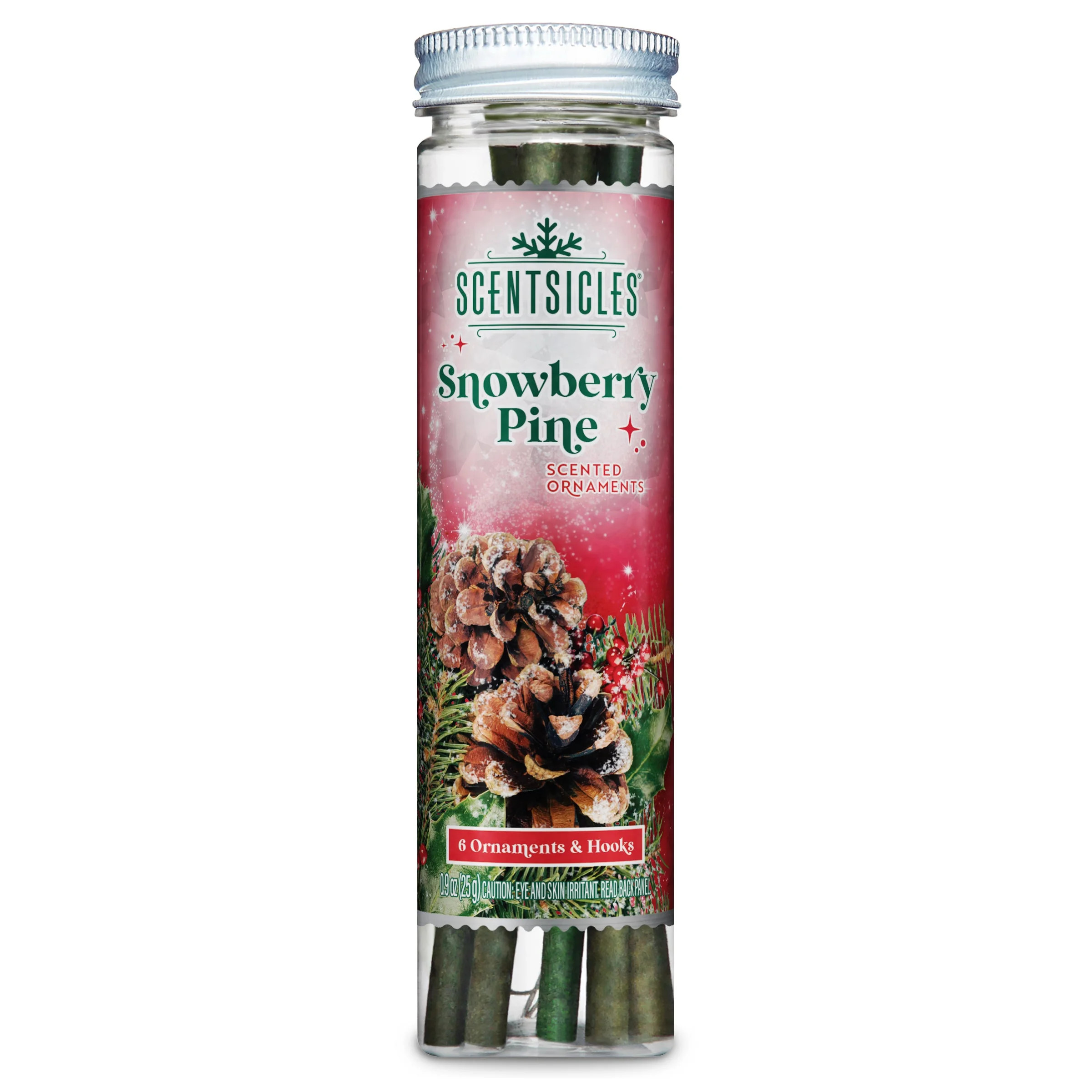 Scentsicles Scented Ornament Sticks, Snowberry Pine, 6 Count | Walmart (US)