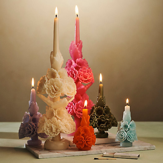 Oaxacan Floral Taper Candle, Large | Terrain