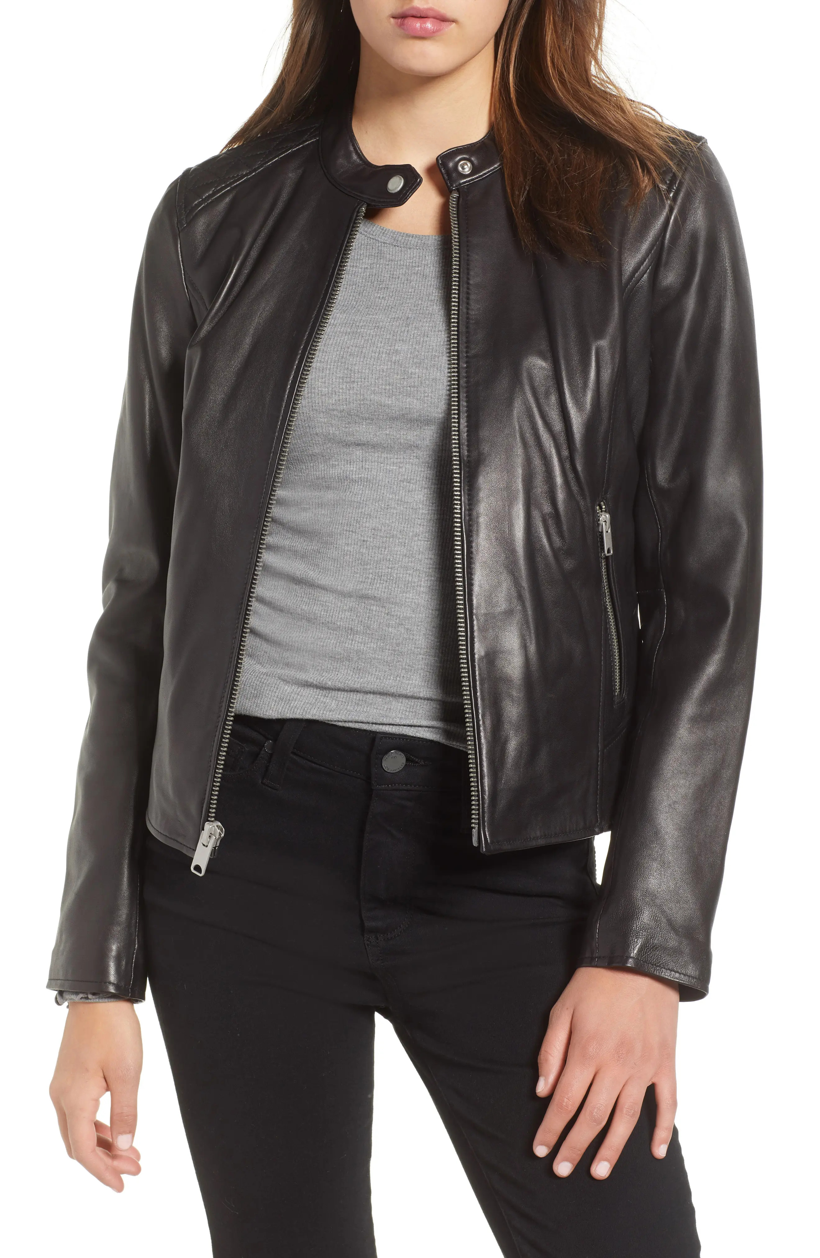 Andrew Marc Leather Moto Jacket | Nordstrom