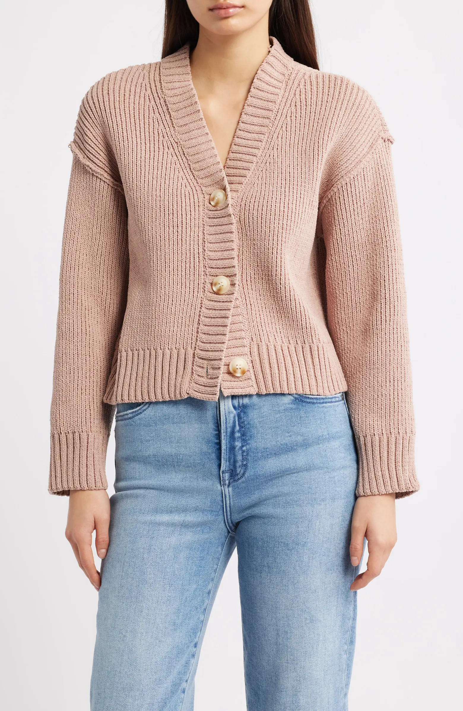 Relaxed Chenille V-Neck Cardigan | Nordstrom