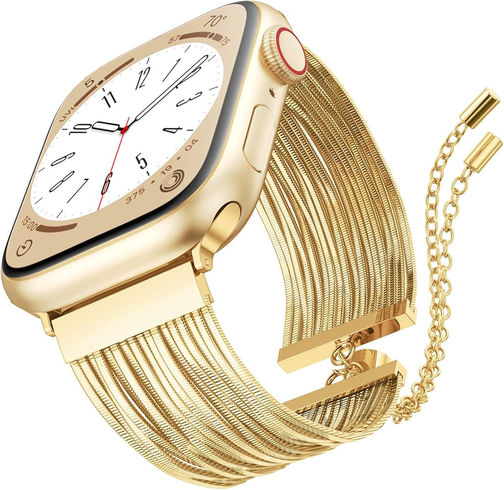 Goton Stainless Steel Tassel Band for Apple Watch Bands 38mm 40mm 41mm 42mm 44mm 45mm 49mm Women,... | Amazon (US)