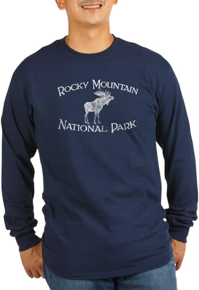 CafePress Rocky Mountain National Park (Moose) Long Sleeve T | Amazon (US)