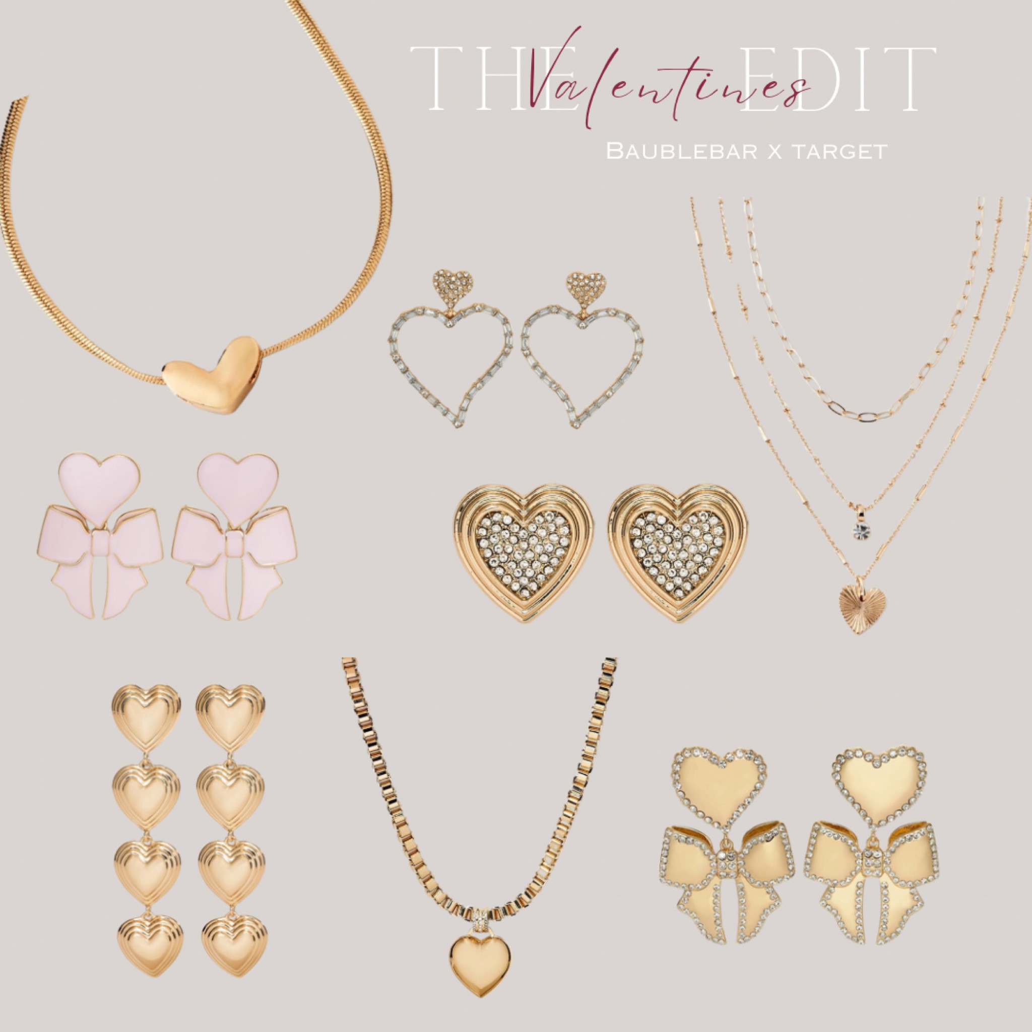 Sweetest jewelry from Bauble Bar  x Target for Valentine’s Day - These would make a perfect gift or would look so cute for any Valentines outfit 🩷🎀

#heartnecklace #heartearrings #bow #bowearrings #vday #jewelry #valentines #target #baublebar 

#LTKSeasonal #LTKGiftGuide #LTKfindsunder50