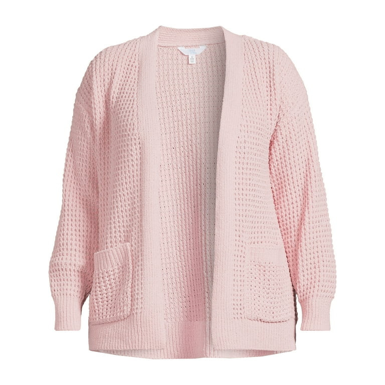 Time and Tru Women's Chenille Cardigan Sweater, Midweight, Sizes XS-XXXL | Walmart (US)