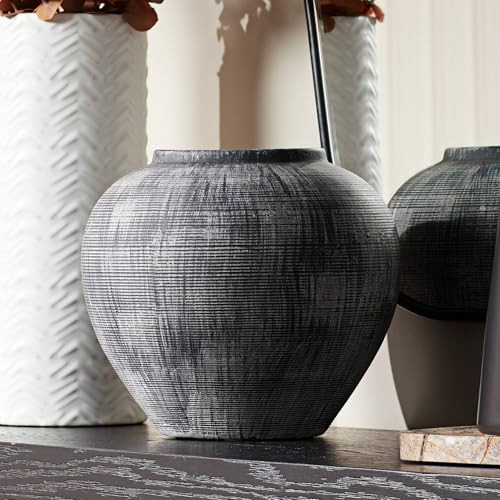 McGinn 9" Wide Rough Antique Black Cottage Core Decorative Vase - Studio 55D | Amazon (US)