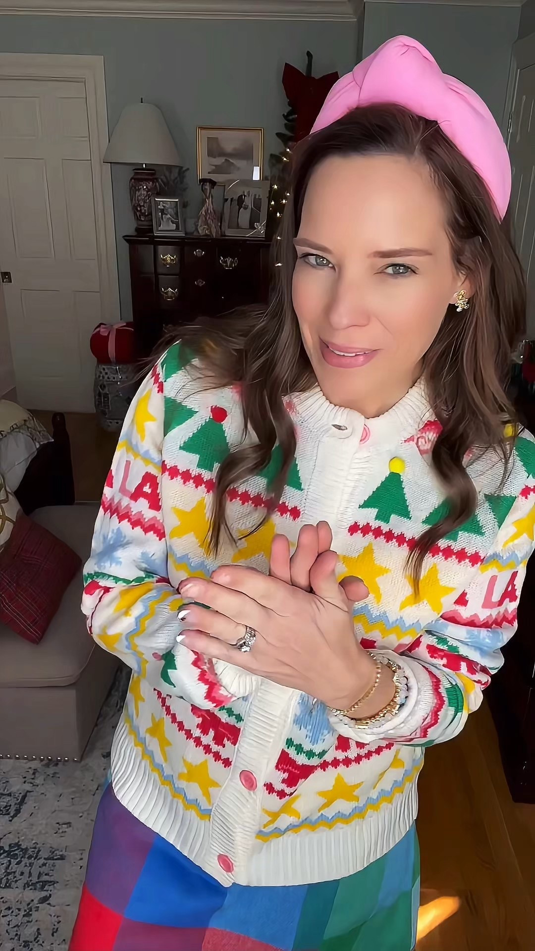 ✨ Fa-La-La Holiday Outfit + BaubleBar $10 Bracelet Stack ✨



Holiday happy wrapped into one outfit! 🎄💖 This colorful FA-LA-LA cardigan, rainbow patchwork skirt, and cozy knee-high boots make the cutest festive look — and my BaubleBar $10 stacking bracelets are the perfect finishing touch. Their biggest event of the year is live and so many of the exact bracelets I’m wearing are just $10 right now!

I linked every piece you see here, including the semi-precious beaded bracelet, the gold bead bracelet, the crystal tennis bracelet, and the white beaded cross bracelet. They layer SO beautifully and make adorable stocking stuffers, teacher gifts, or mommy-and-me sets. ✨🎁

Such a fun, colorful outfit for Christmas parties, holiday brunches, school events, or a cheerful everyday December look!

fa la la cardigan • holiday sweater • colorful Christmas outfit • knee high boots • baublebar bracelet stack • $10 bracelets • stocking stuffer gifts • festive outfit idea 🎄💖

#LTKGiftGuide #LTKHoliday #LTKCyberWeek