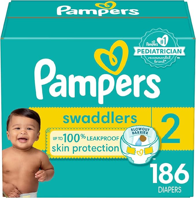 Pampers Diapers Size 2, 186 Count - Swaddlers Disposable Baby Diapers (Packaging & Prints May Var... | Amazon (CA)