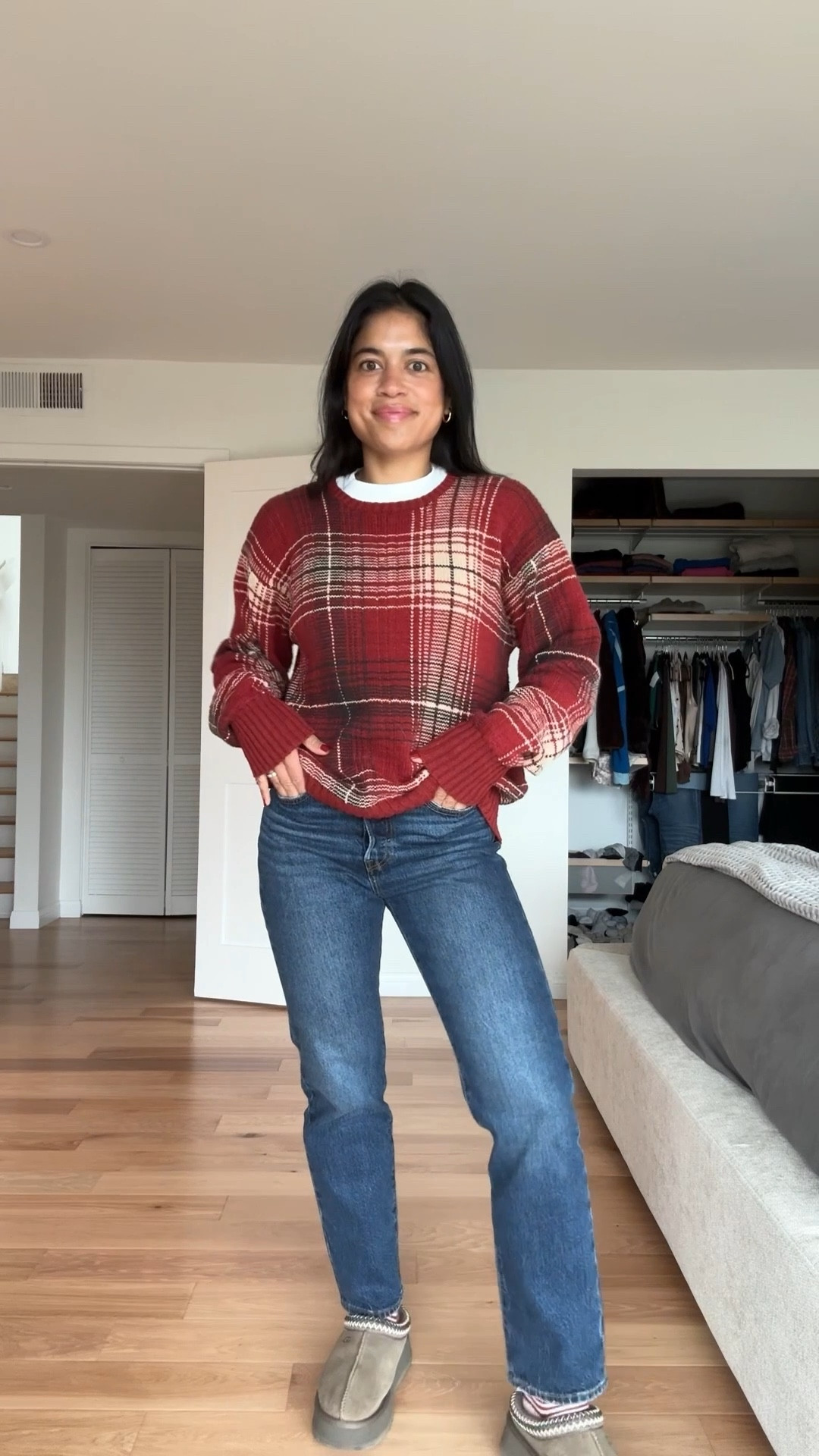 Holiday plaid for a holiday casual outfit 

#LTKootd #LTKSeasonal #LTKHoliday