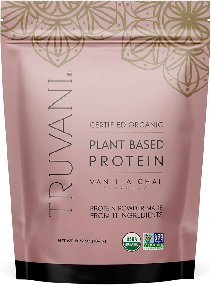 Truvani Vegan Pea Protein Powder | Vanilla Chai | 20g Organic Plant Based Protein | 10 Servings |... | Amazon (US)