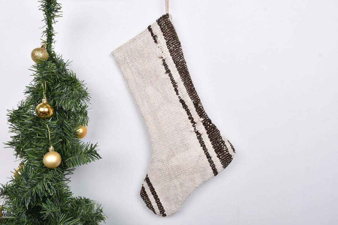 Rustic Christmas Stocking, Handmade Kilim Stocking, Unique Holiday Gift for Family, Custom Stocki... | Etsy (US)