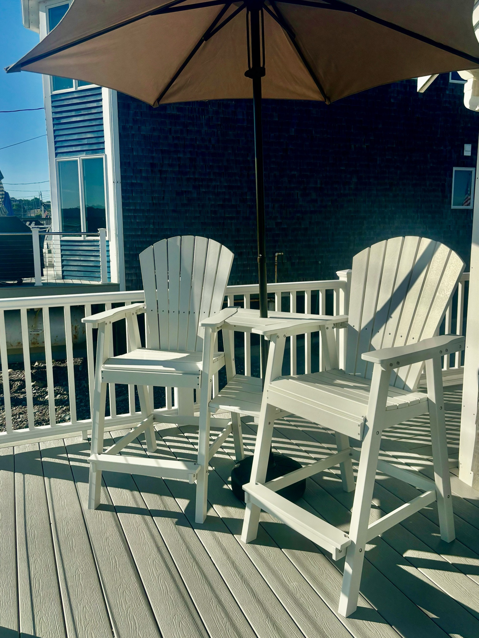 Patio furniture, outdoor furniture, plastic wood, hdpe, Adirondack, high Adirondack, high top chair, high top table, umbrella set, patio set, minimalist, wayfair, wayfair sale

#LTKsalealert #LTKSeasonal #LTKhome