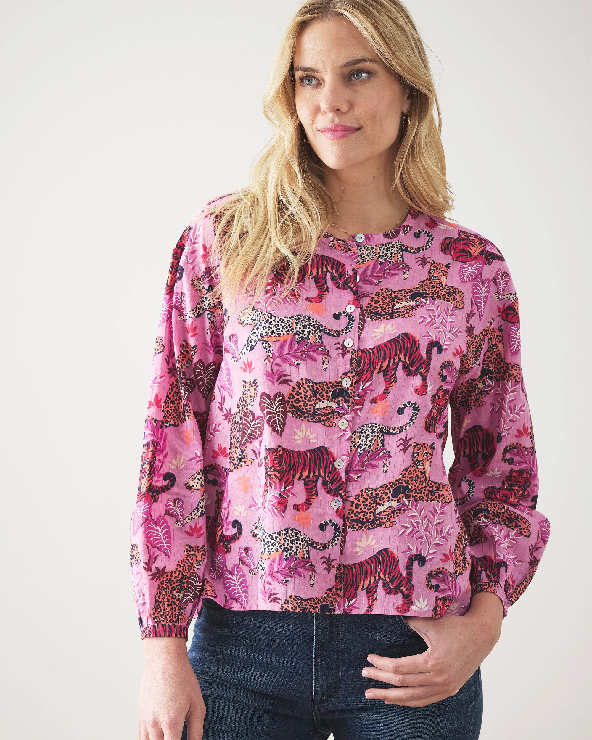 Feline Fatale - Big Plans Blouse - Lovely Lilac | Printfresh