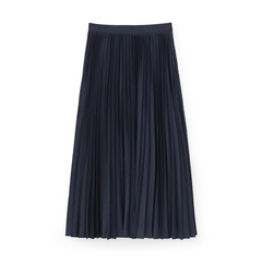 Pleated Poplin Midi Skirt | goop