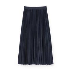 Pleated Poplin Midi Skirt | goop
