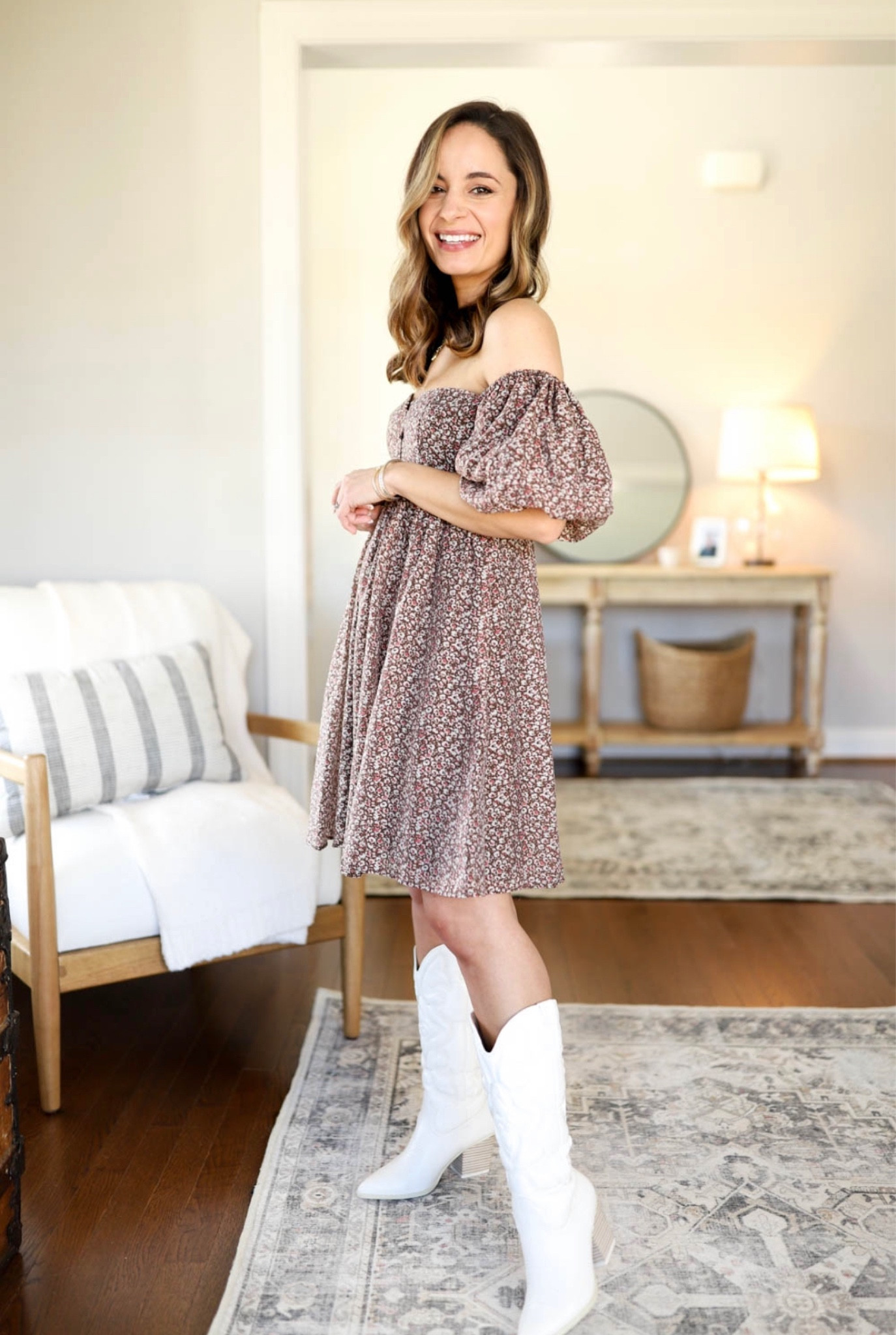 Click the item and copy the promo code for 25% off 

Dress in petite xs 
Boots are true to size 

#LTKSale #LTKSeasonal