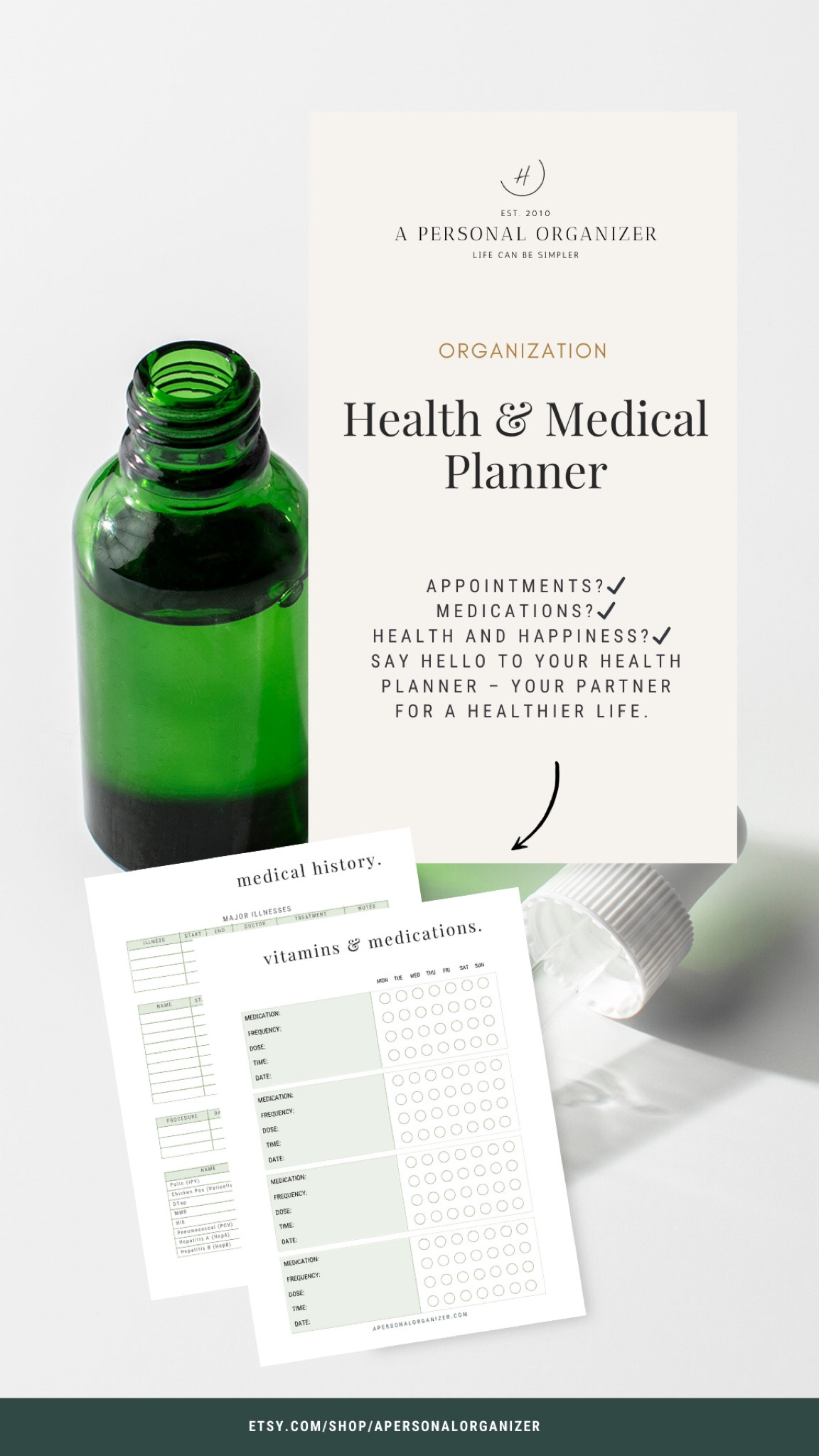 Stay on top of your health with my Health & Medical Planner! 📋 From tracking appointments and medications to keeping tabs on your wellness goals, this planner is your go-to tool for a healthier, more organized life. 🩺 
Say goodbye to forgotten appointments and hello to better health management! Check it out in my Etsy shop! #HealthOrganizer #WellnessPlanner #HealthyLiving #MedicalTracker

#LTKHome #LTKSaleAlert #LTKGiftGuide