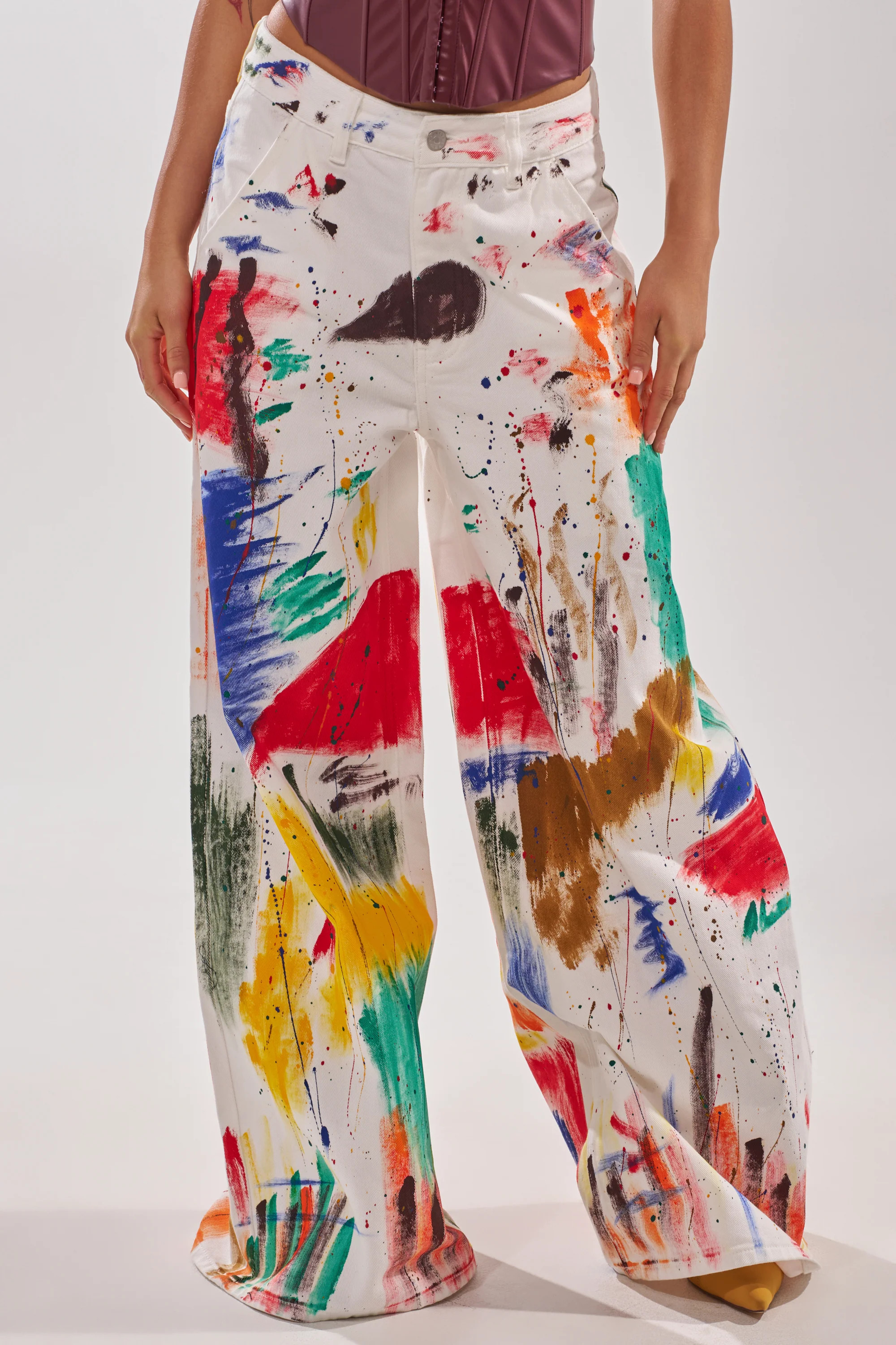PAINTED ON RELAXED DENIM PANT | AKIRA