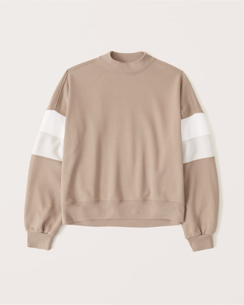 Colorblock Mini Mockneck Sweatshirt | Abercrombie & Fitch (US)