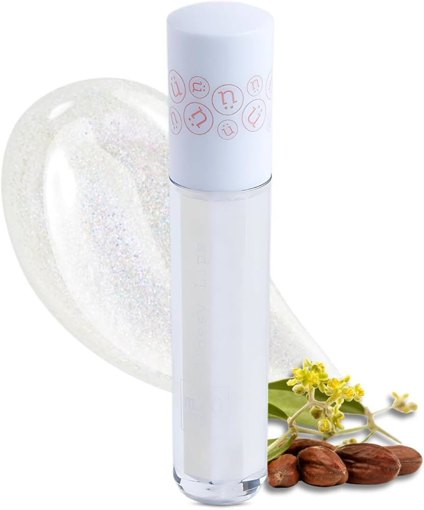 M2U NYC Lip Gloss (Clear with Glitter) - Ultra Glossy Lipgloss (Crystal) | Amazon (US)