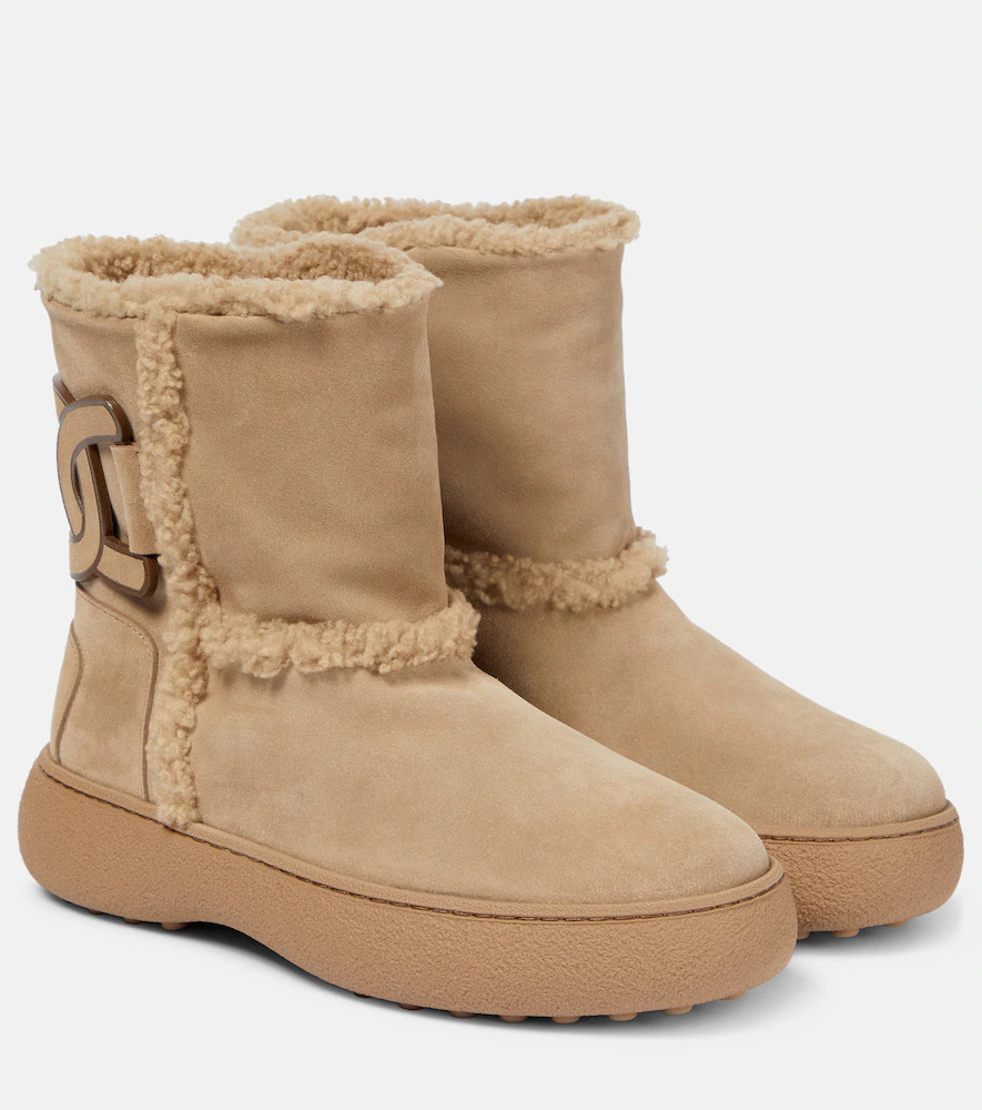 Tod's Suede and shearling ankle boots | Mytheresa (US/CA)