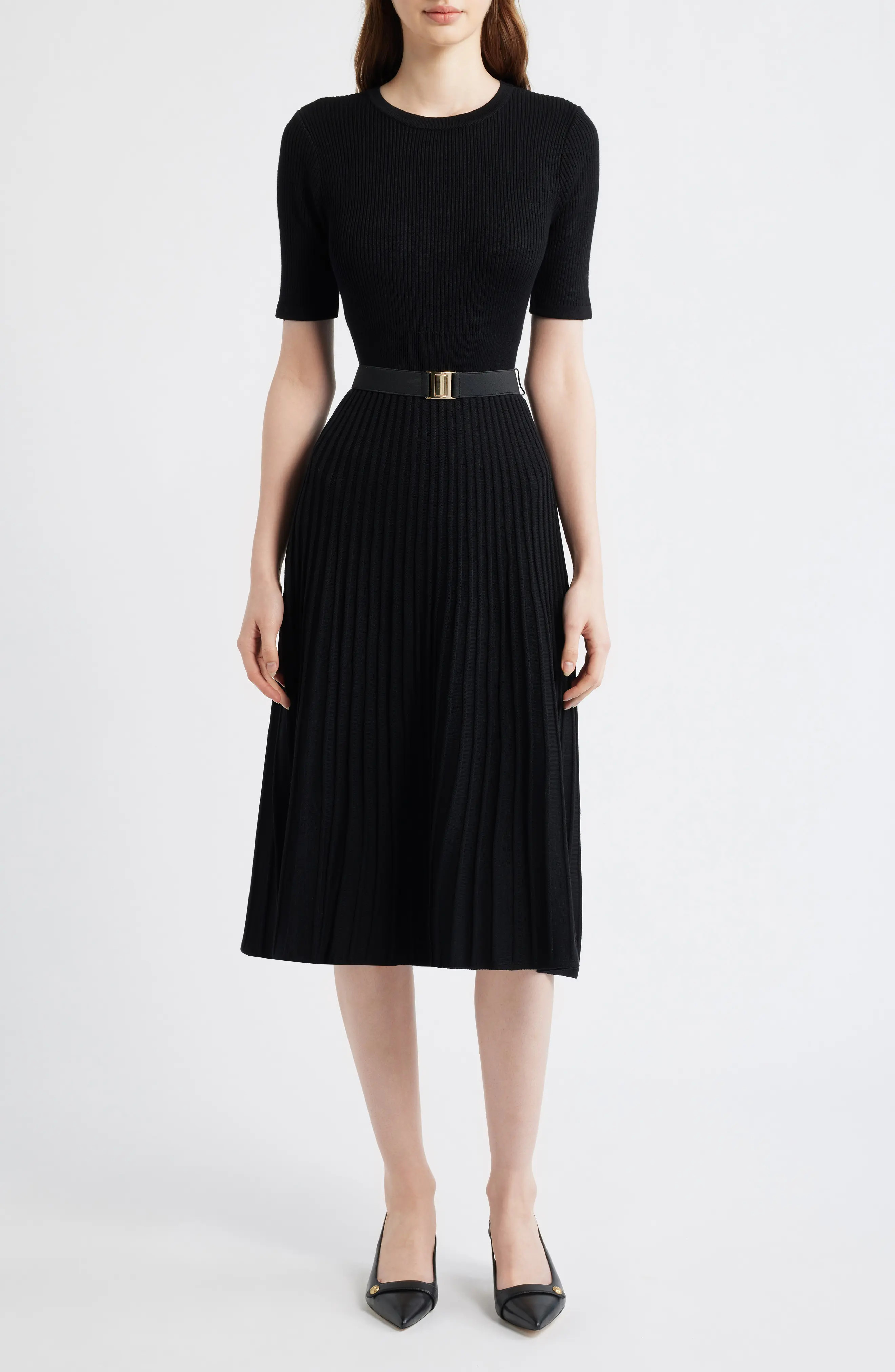 Belted Fit & Flare Sweater Dress (Women) | Nordstrom | Nordstrom