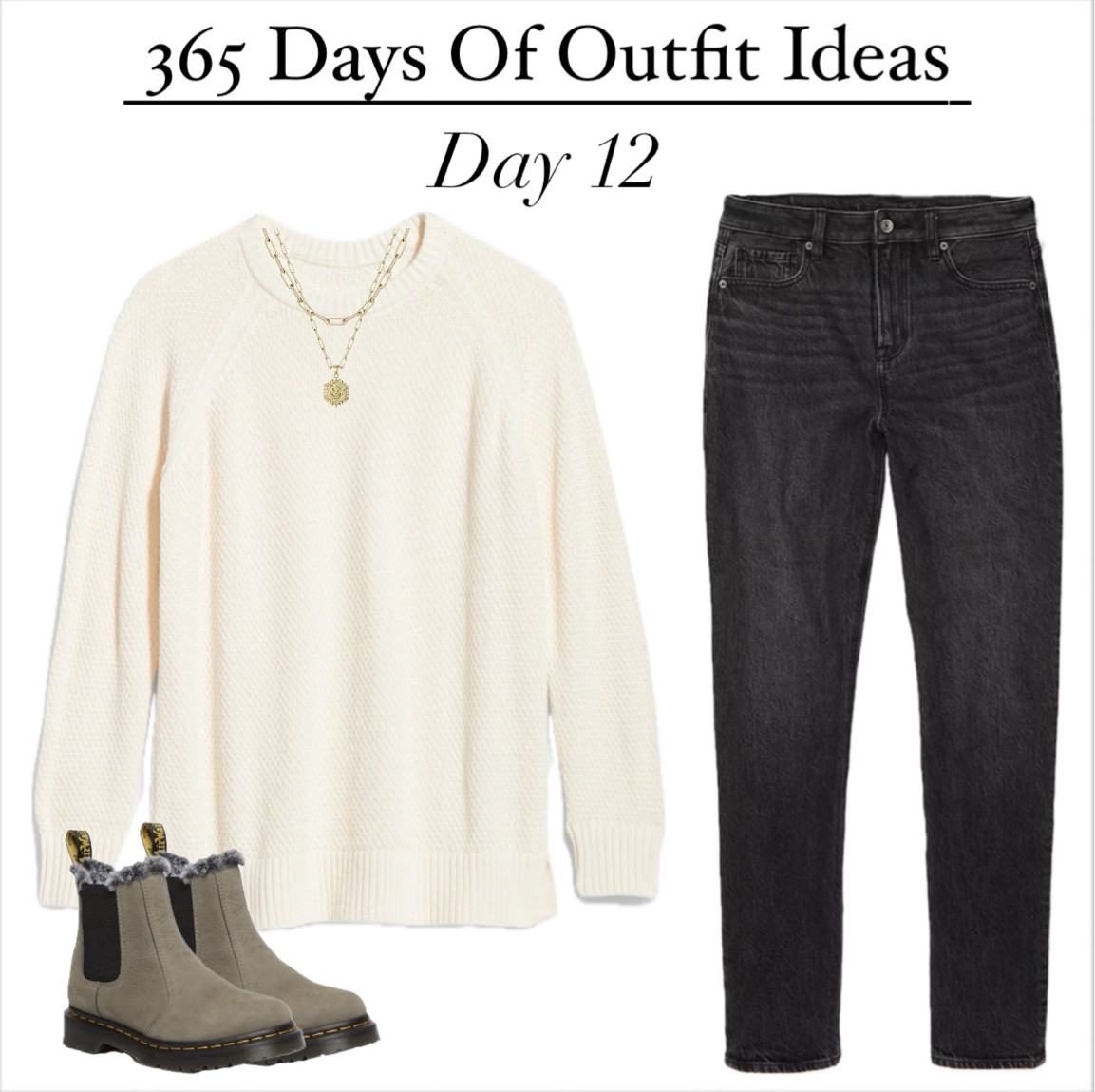 365 Days Of Outfits Day 12! 
•sweater (old) #oldnavy
•jeans strigid mom fit from #americaneagle
•boots #docmartens #drmartens #winteroutfit #winteroutfitidea #casualoutfit #casualstyle 

#LTKFindsUnder50 #LTKSaleAlert #LTKStyleTip