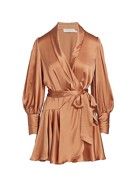 Zimmermann Silk Wrap Mini Dress | Saks Fifth Avenue