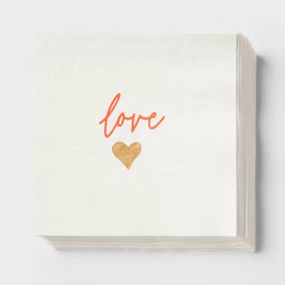 Valentine's Day 30ct Love Beverage Napkins - Spritz™ | Target