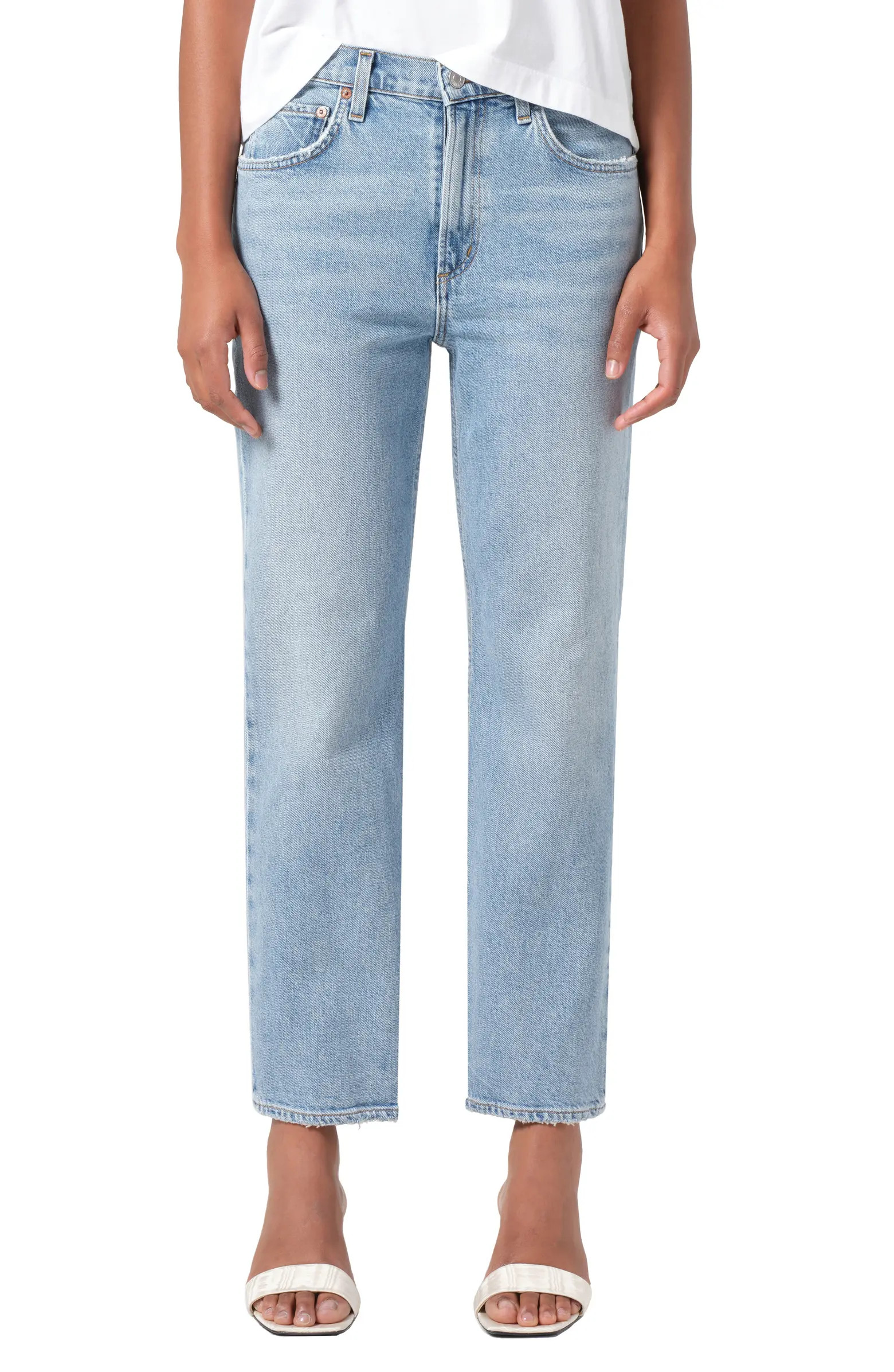 Valen Mid Rise Ankle Straight Leg Jeans | Nordstrom