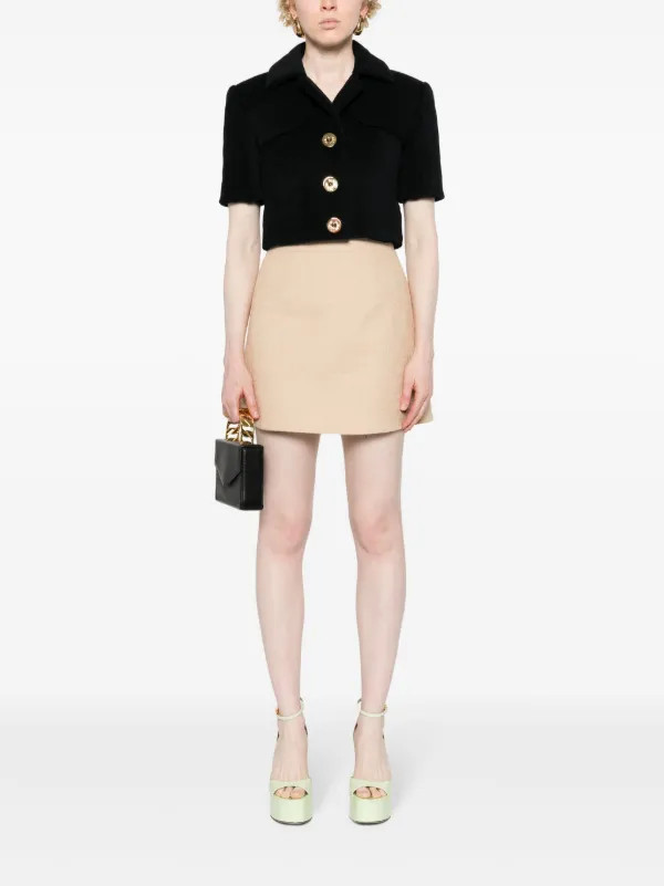 Patou Bouclé Mini Skirt | Neutrals | FARFETCH BR | Farfetch (BR)